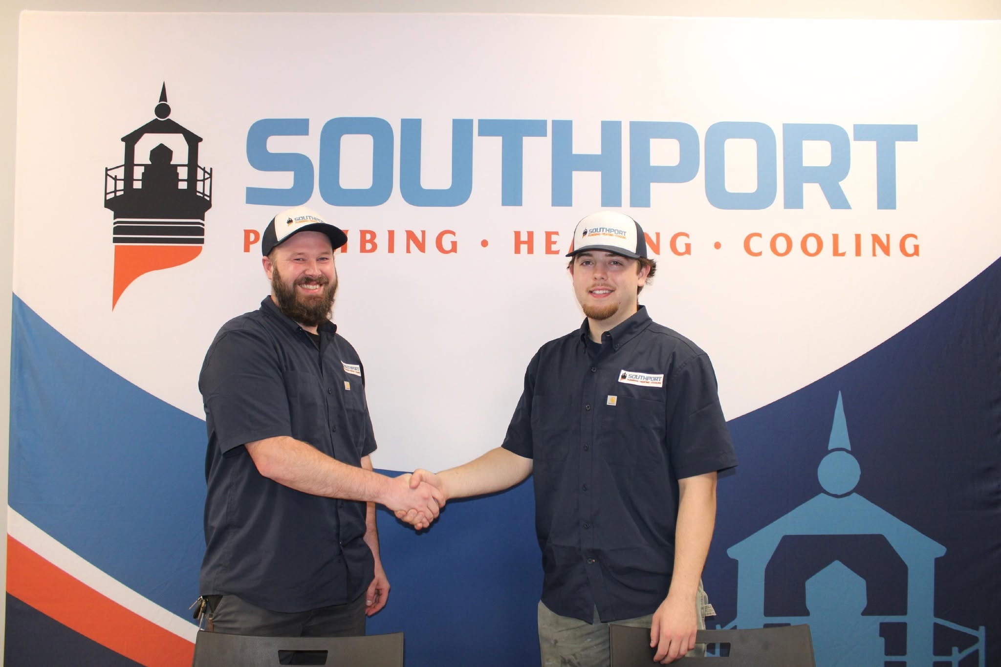 southport techs shaking hands