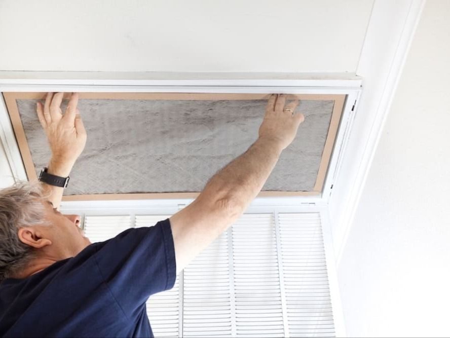 replacing a dirty air filter