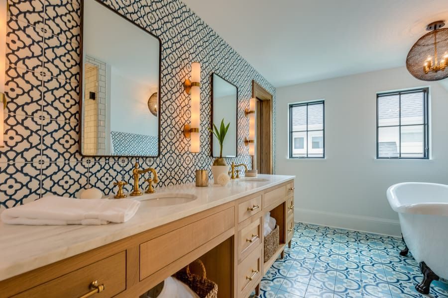 Bathroom remodeling in Madison and Greater Wisconsin with updated plumbing fixtures and layout.