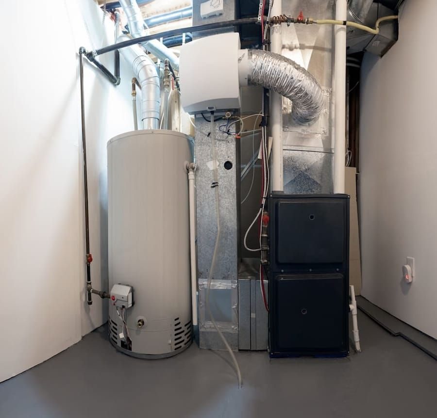 Boiler repair in Madison and Greater Wisconsin fixing residential hot water heating system.