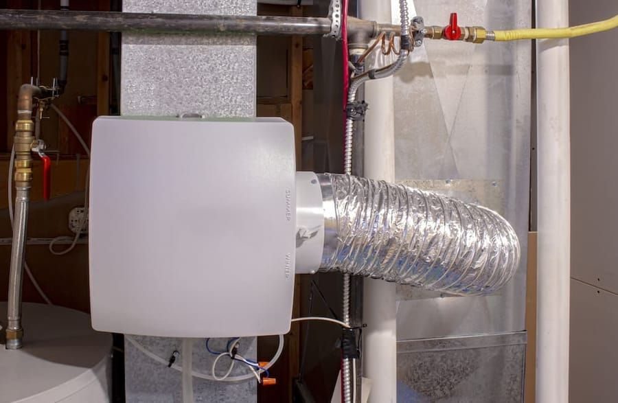 Whole House Humidifier installed professionally to a home HVAC system.